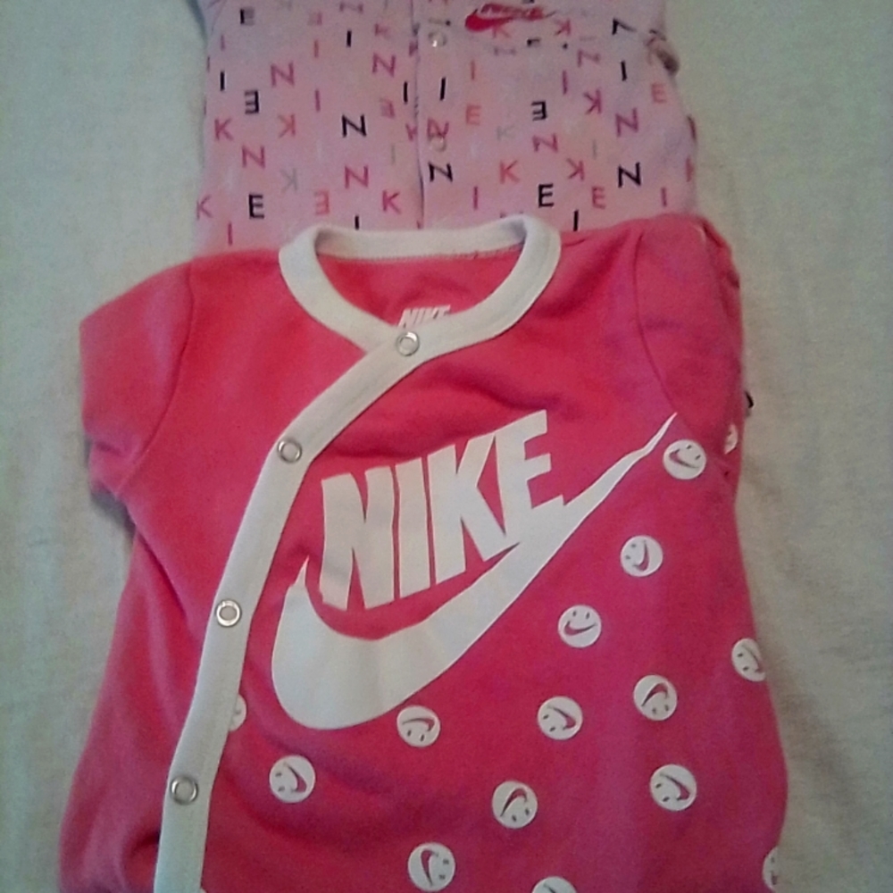 Two Baby Nike pajamas. 3m-6m